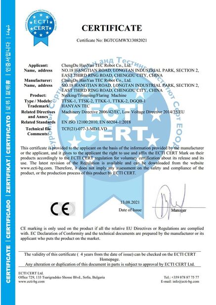 Chiny Chengdu Xiofitec Co., Ltd. Certyfikaty